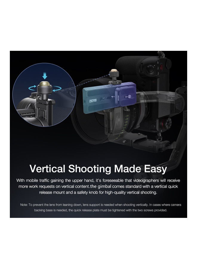 Zhiyun - Crane 2S Combo Professional 3-Axis Handheld Gimbal Stabilizer With TransMount Mini Black - Image 1