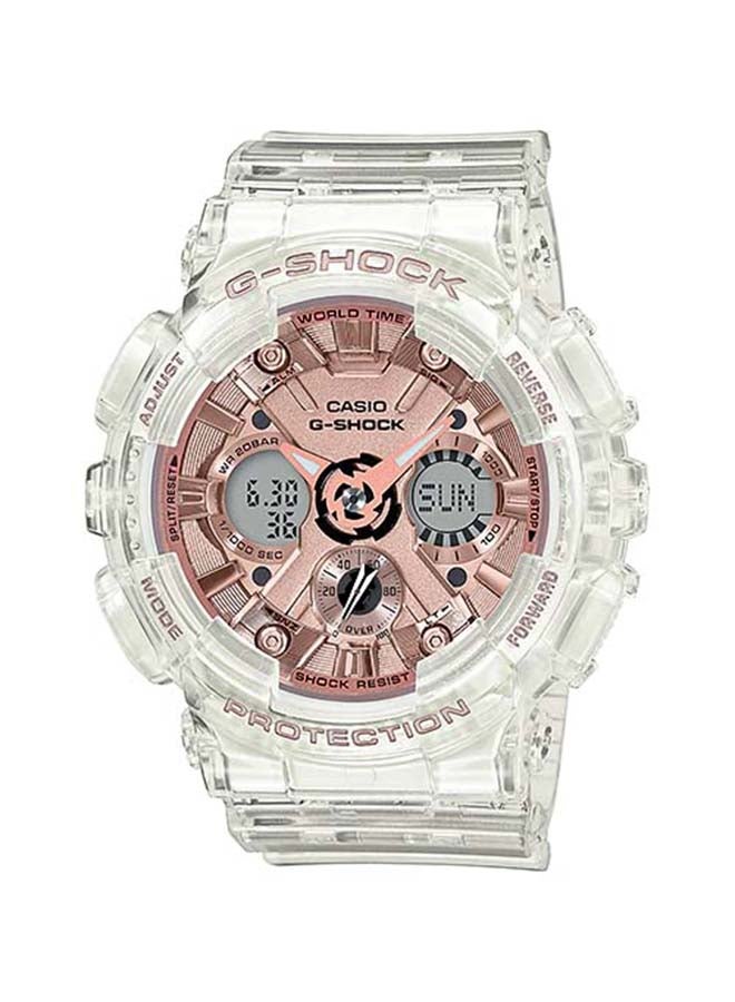 جي شوك ساعة يد رقمية وبعقارب وسوار من الراتنج طراز GMA-S120SR-7ADR - Image 1