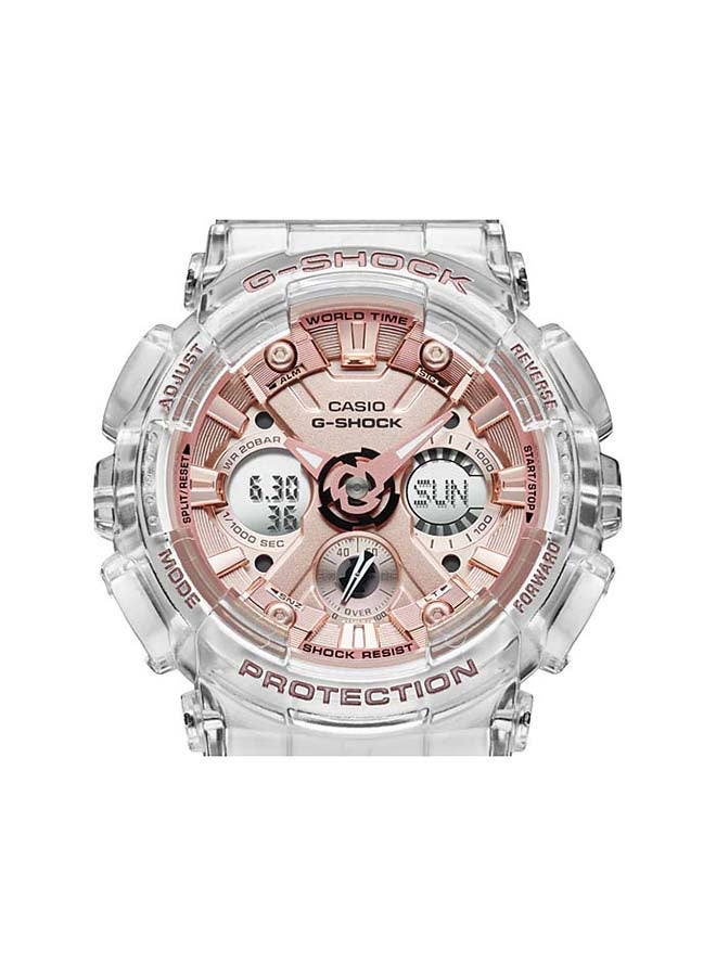 جي شوك ساعة يد رقمية وبعقارب وسوار من الراتنج طراز GMA-S120SR-7ADR - Image 5