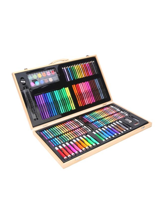 Beauenty 180-Piece Paintbrush Wooden Box Set Multicolour - Image 1