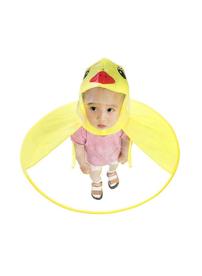 Children Cute Transparent Raincoat Yellow  - Image 1