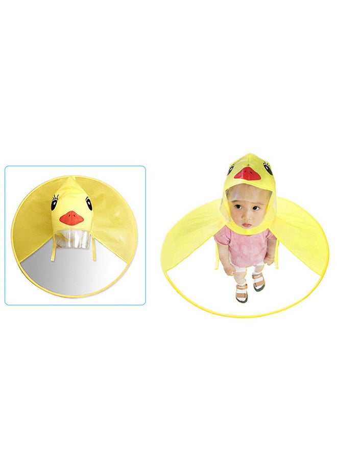 Children Cute Transparent Raincoat Yellow  - Image 2