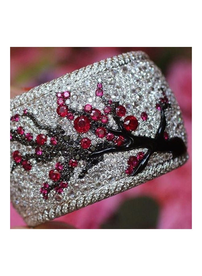 Luxury Women Rhinestone Inlaid Plum Tree Branch Finger Ring Party Jewelry Gift - Image 5