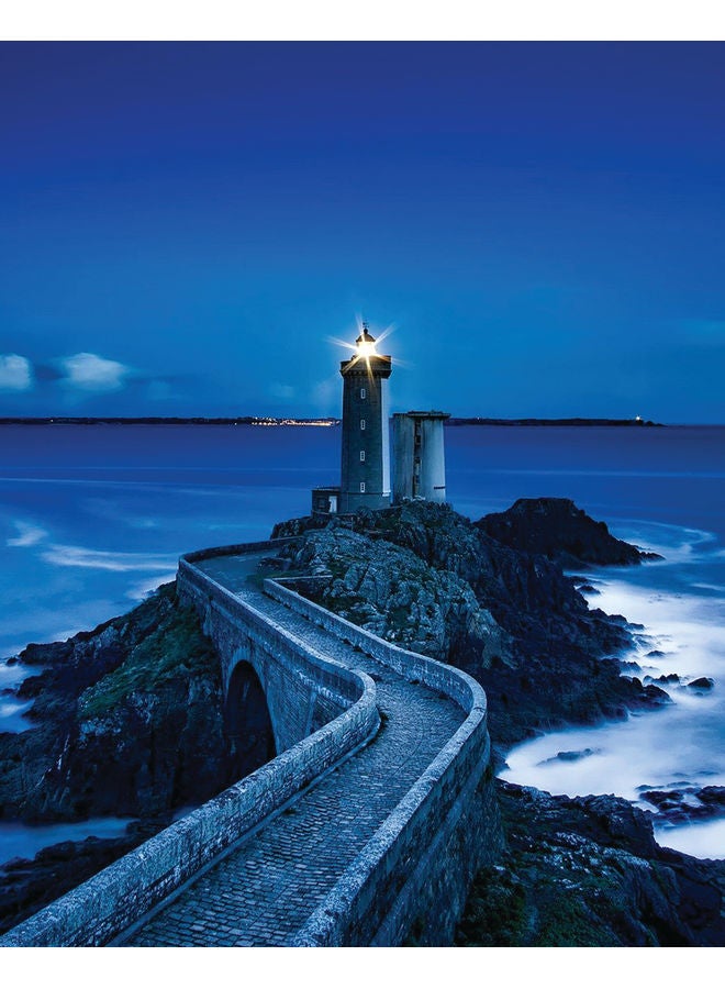 Zoot Bridge And Lighthouse Wall Art Framed Canvas Painting Multicolour 50x40cm