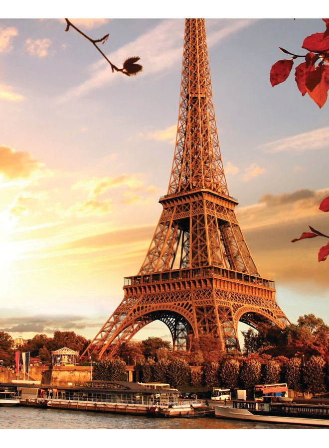 زوت لوحة فنية جدارية من قماش الكانفاس مطبوع عليها برج إيفل متعدد الألوان 50x40سم