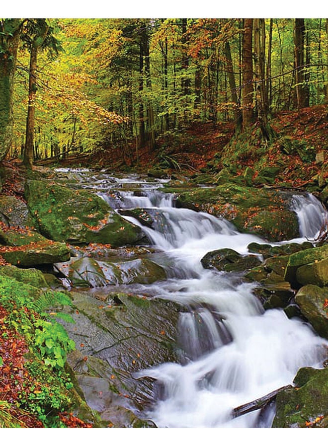 Zoot Waterfall Wall Art Framed Canvas Painting Multicolour 50x40cm