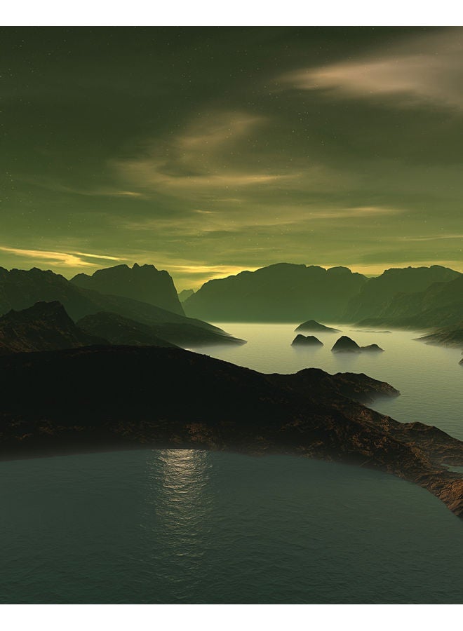 Zoot Full Lake View Wall Art Framed Canvas Painting Multicolour 50x40cm