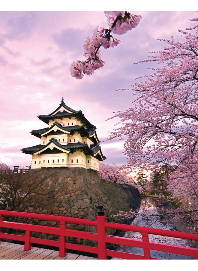 Zoot Japan House Wall Art Framed Canvas Painting Multicolour 50x40cm