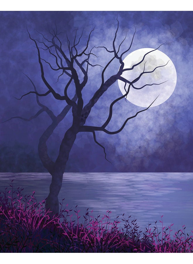 Zoot Landscape Night Wall Art Framed Canvas Painting Multicolour 50x40cm