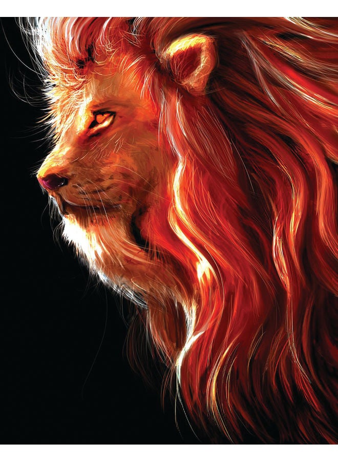 Zoot Lion Wall Art Framed Canvas Painting Multicolour 50x40cm