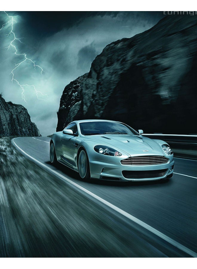 زوت لوحة فنية جدارية من قماش الكانفاس مطبوع عليها سيارة كهربائية متعدد الألوان 50x40سم