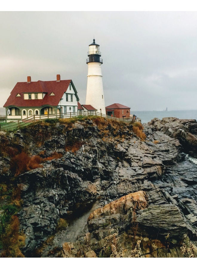 Zoot Rock Lighthouse Wall Art Framed Canvas Painting Multicolour 50x40cm