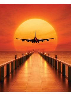 Zoot Take Off Sunset Wall Art Framed Canvas Painting Multicolour 50x40cm 