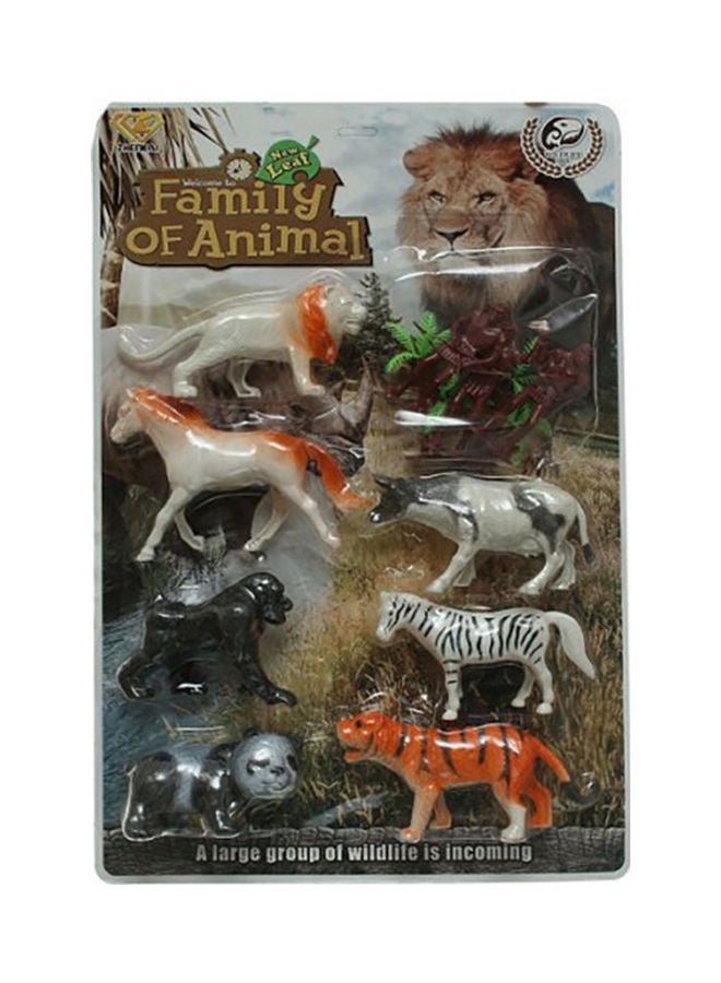 7-Piece Family Of Animal Kingdom Animal Figures Set Multicolor one size 