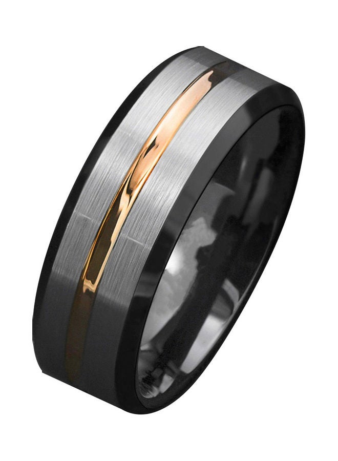 Fashion Men Matte Stripe Titanium Steel Band Ring Wedding Party Jewelry Gift - v1603369364/N41347624A_1