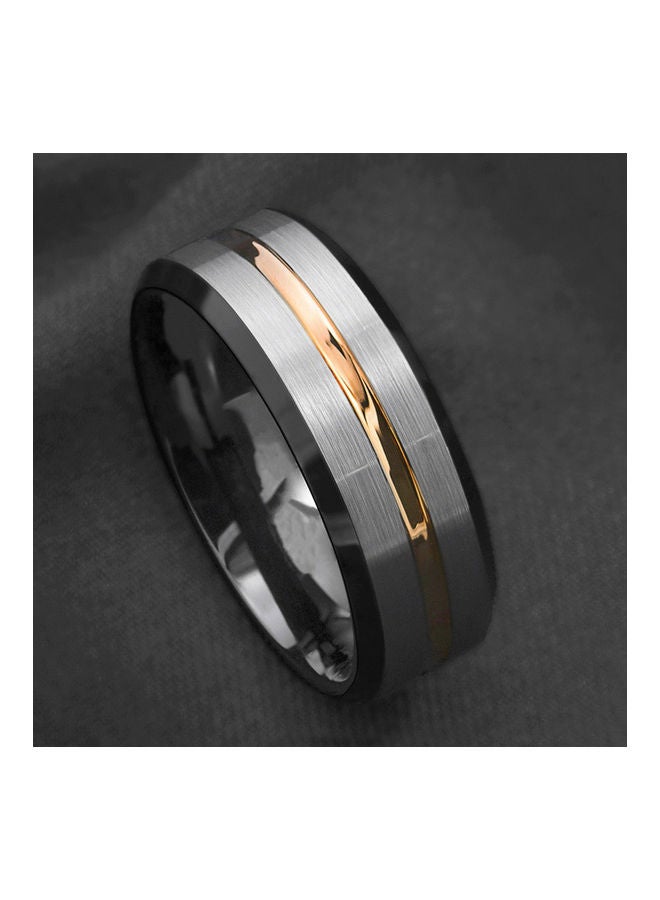 Fashion Men Matte Stripe Titanium Steel Band Ring Wedding Party Jewelry Gift - v1603369365/N41347624A_3