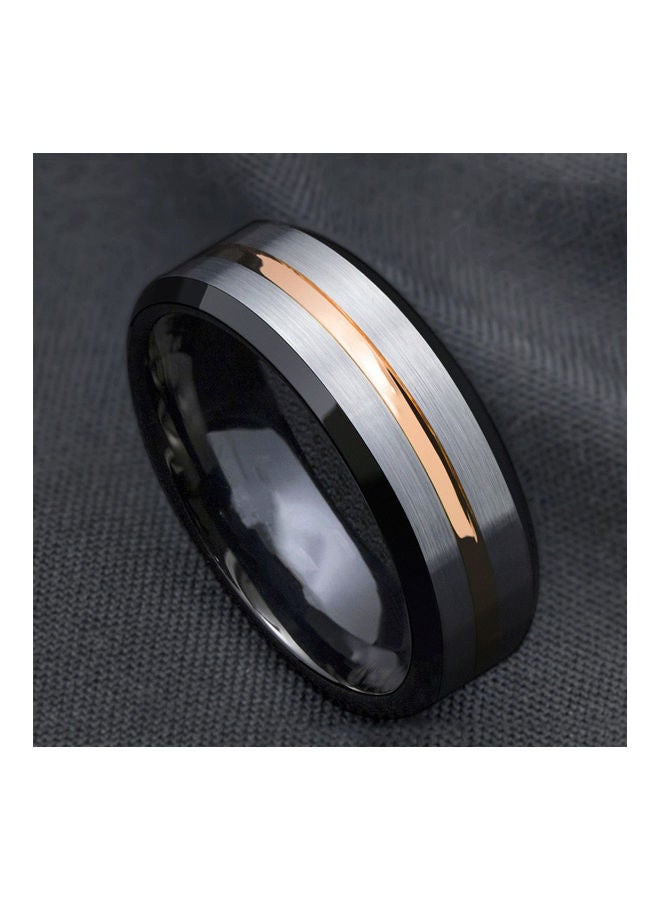 Fashion Men Matte Stripe Titanium Steel Band Ring Wedding Party Jewelry Gift - v1603369365/N41347624A_4