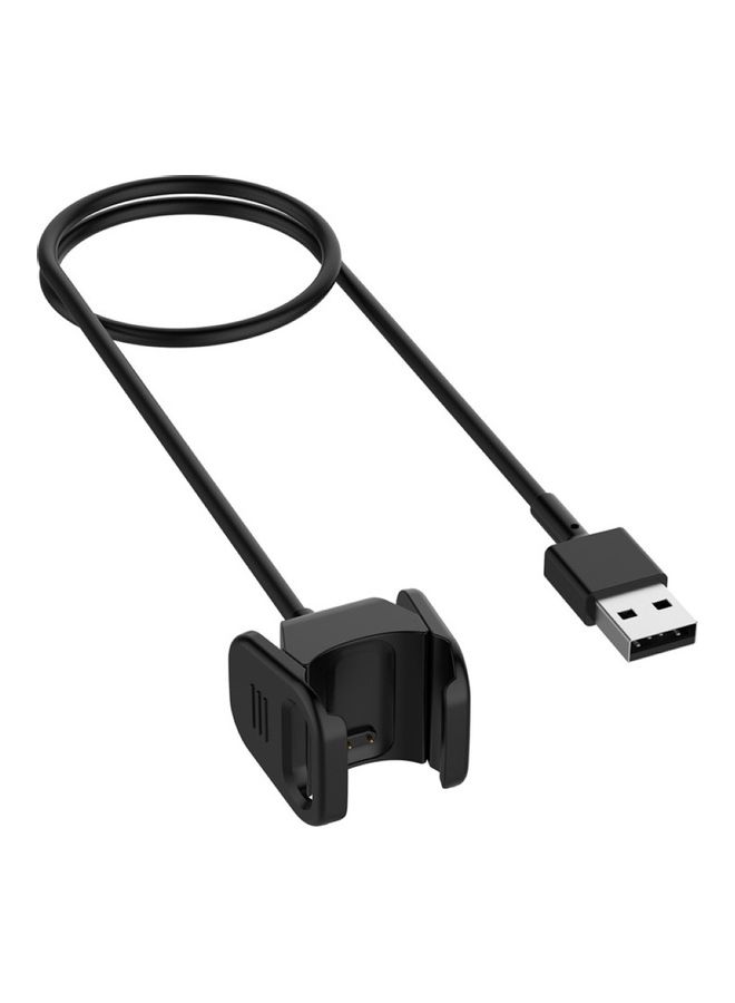 كابل و حامل شحن سريع بمنفذ USB مقاس 55/100 سم للسوار الذكي 3/4 أسود - Image 4