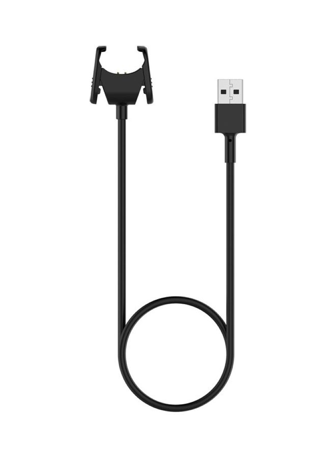 كابل و حامل شحن سريع بمنفذ USB مقاس 55/100 سم للسوار الذكي 3/4 أسود - Image 5