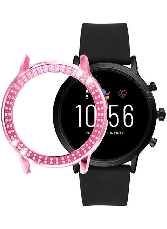 Stylish Rhinestone Smart Watch Protection Cover Case for Fossil Gen 5 Carlyle 4.4x4.4x1cm Transparent - Image 3