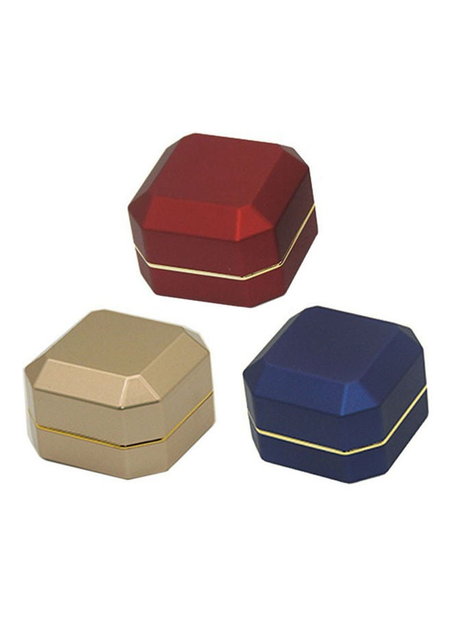 Octagonal LED Light Ring Jewelry Storage Box Organizer Valentine Day Gift Case - Image 5