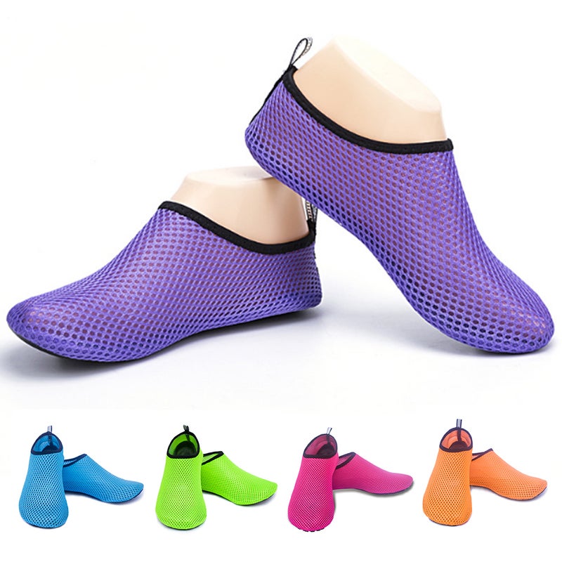 Generic Summer Unisex Mesh Quick Drying Anti Slip Swim Beach Barefoot Shoes Diving Socks 28x5x5cm - Image 1