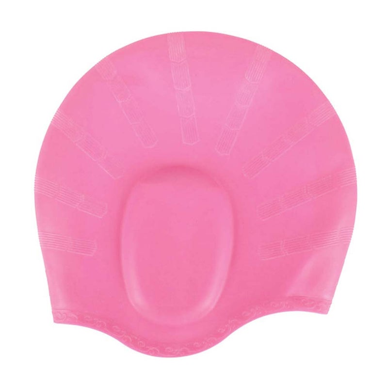 Generic Waterproof Adult Silicone Elastic Ears Protector Men Women Swimming Pool Cap Hat 23x22.5x1cm - Image 1