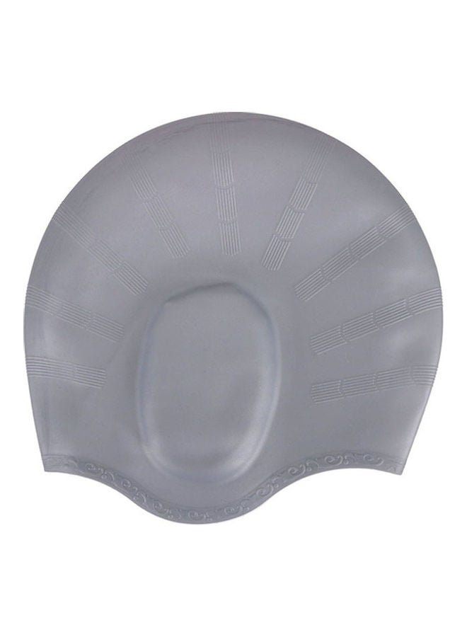 Generic Waterproof Adult Silicone Elastic Ears Protector Men Women Swimming Pool Cap Hat 23x22.5x1cm - Image 5