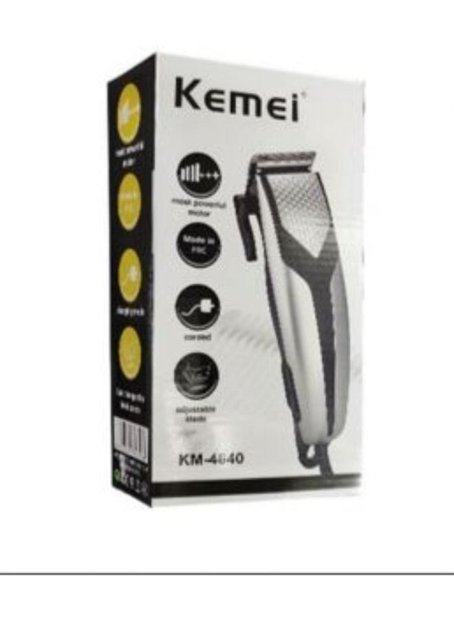 Kemei Km-4640 Professional Hair Clipper Silver