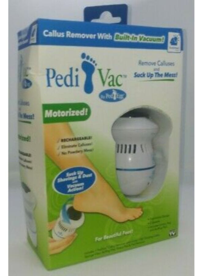 أز سين أون تي في مبرد القدم بيدي فاك ومزيل الجلد الميت مع مكنسة كهربائية مدمجة