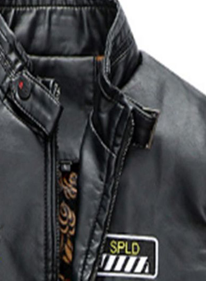 Lucky - Embroidered Casual Jacket Black - Image 1