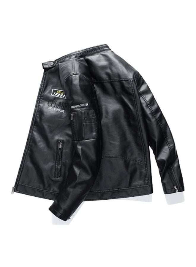 Lucky - Embroidered Casual Jacket Black - Image 1