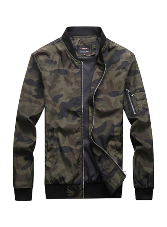 Lucky - Camouflage Pattern Bomber Jacket Multicolour - Image 1