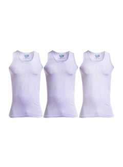 3-Piece Sleeveless Undershirt Set White