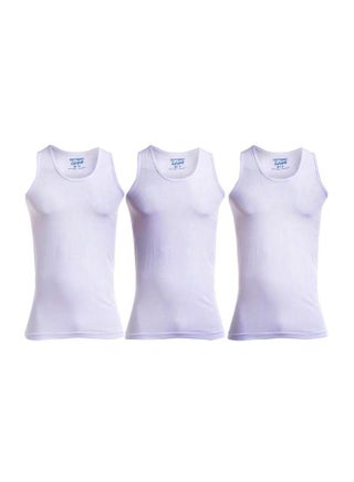 3-Piece Sleeveless Undershirt Set White - v1603375889/N40020146V_1