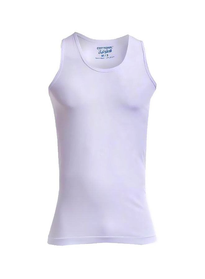 3-Piece Sleeveless Undershirt Set White
