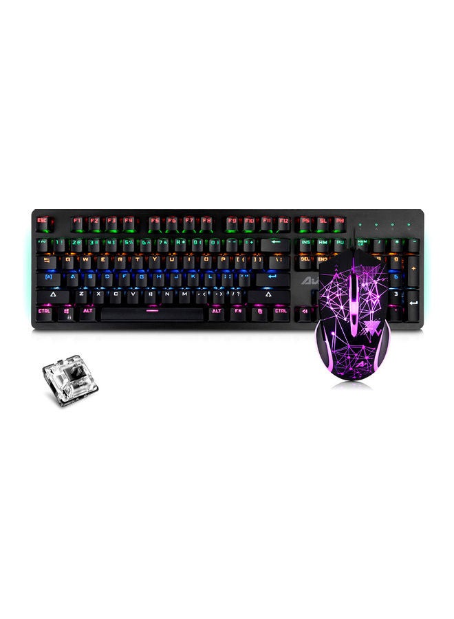 Ajazz USB Wired Keyboard And Mouse Black  - Image 1