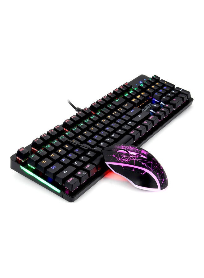 Ajazz USB Wired Keyboard And Mouse Black  - Image 5