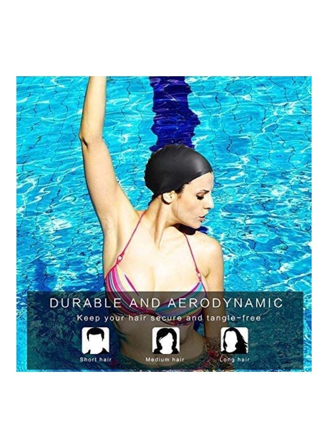 Generic Waterproof Silicone Elastic Ears Protector Men Women Swimming Pool Cap Hat 24x23x0.5cm - Image 2
