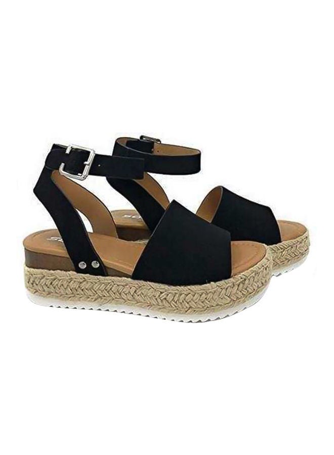 Women Fashion Summer Thick Heel Wedge Sandals Open Toe Fish Mouth Shape Shoes Snakeskin  - Image 5