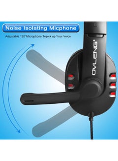 OVLENG Over-Ear Wired Gaming Headphone With Microphone  - Image 3