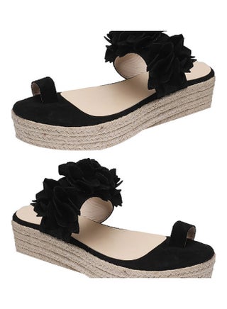 Flowers Decor Sandals Black - v1603378186/N41301333V_1