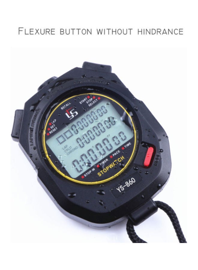 Beauenty - Three Row 60 Track Electronic Stopwatch Timer Multifunctional And Field Running black 7.5x6.2x2.1cm - Image 1