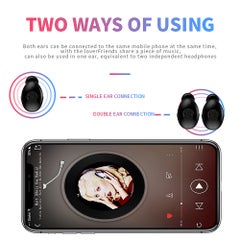 G12 TWS BT 5.0 Wireless Fingerprint Touch Control Earphones Black