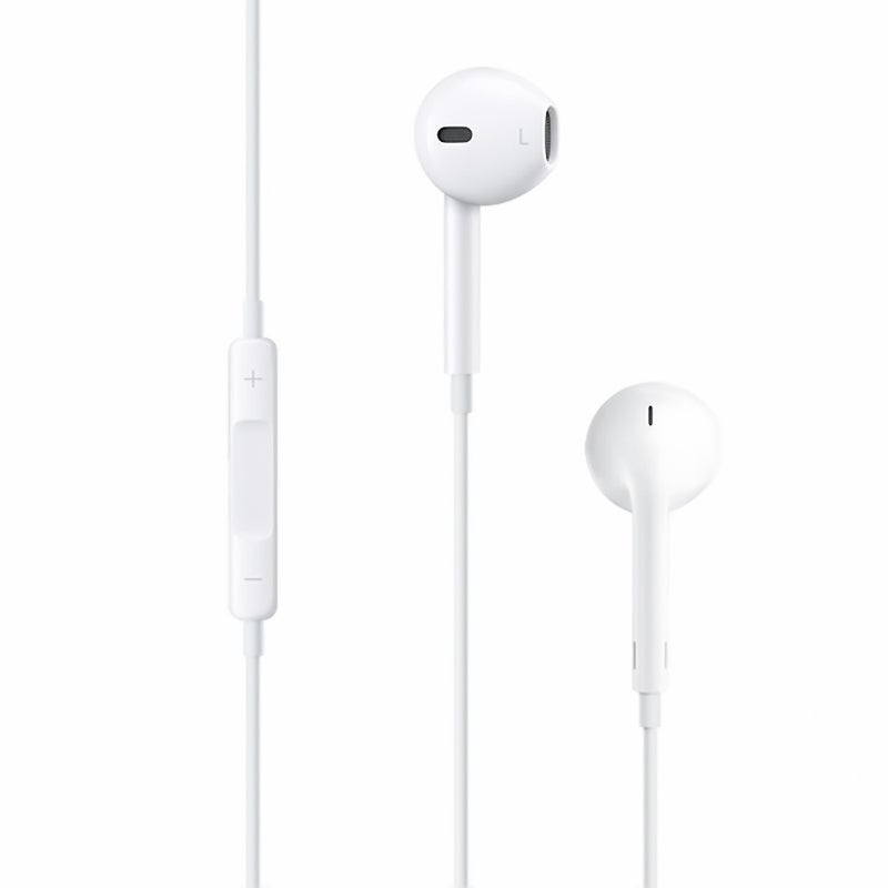 Generic - 3.5mm Earphones With Mic Hands-free In-line For Apple iPhone/6S/6 Plus White - Image 1