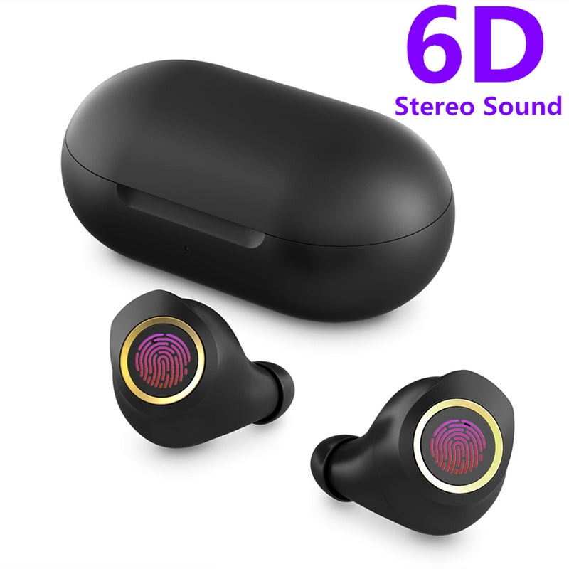 Generic - S03 TWS BT 5.0 Wireless Sports Running Earphones Black - Image 1