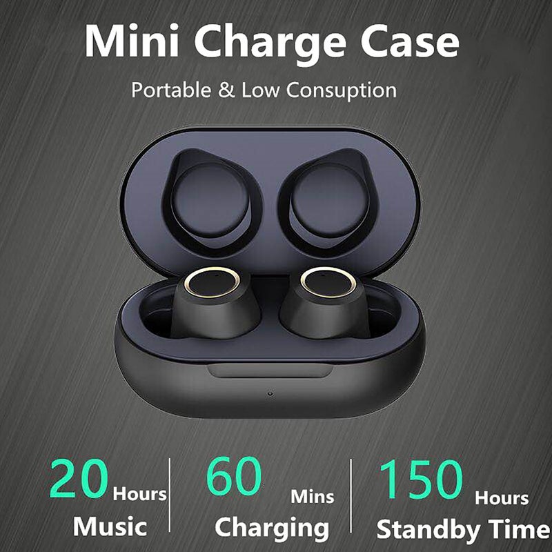 Generic - S03 TWS BT 5.0 Wireless Sports Running Earphones Black - Image 1