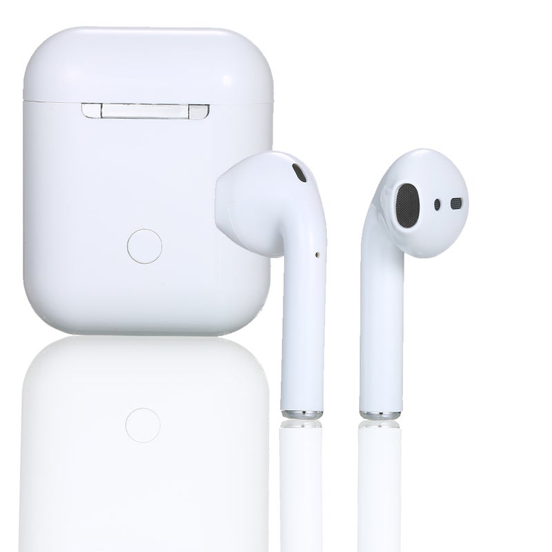 Generic i12 TWS BT 5.0 Wireless Earphones With 300mAh Charging Case White  - Image 1