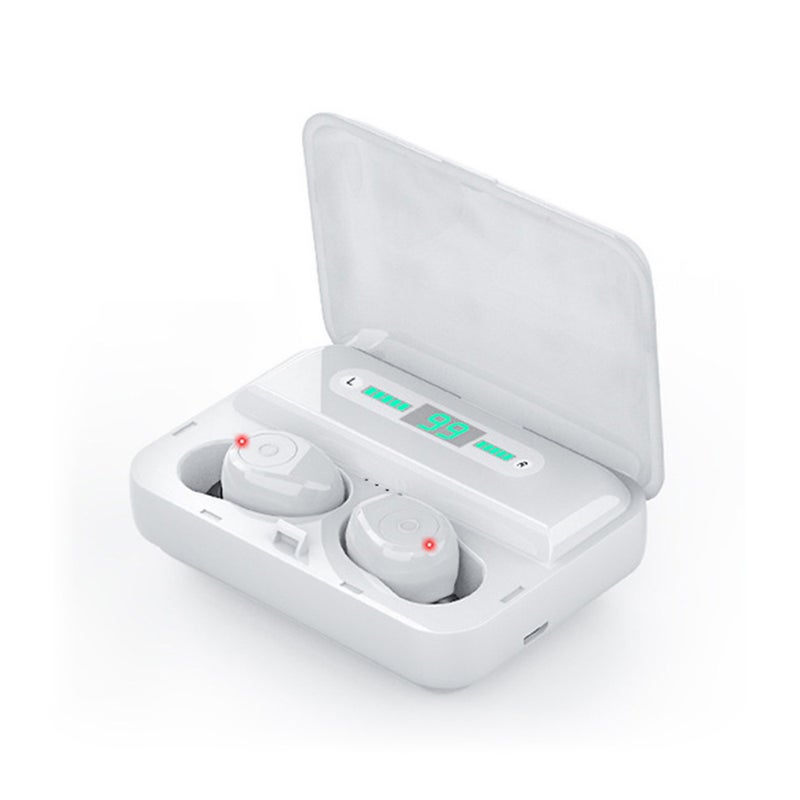 Generic - F9-5 TWS BT 5.0 Wireless Earphones With Mic White - Image 1
