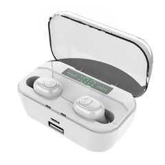 G6S TWS BT Wireless 8D Mini Earphones With 3500mAh Power Bank White